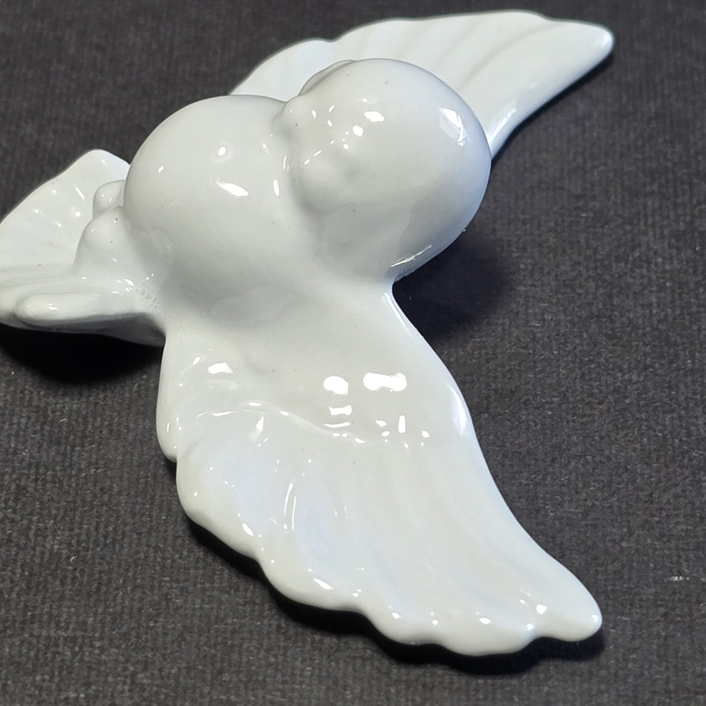 4 Light Blue Doves Porcelain Christmas Ornaments 2 Sizes: 2.5" and 3" - Picture 7 of 15
